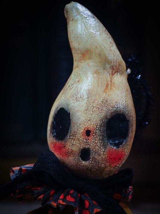 Adorable handmade spun cotton art doll figurines by Idania Salcido (Danita Art) are perfect as Halloween Home Decor. Ghosts, Pumpkins, Witches, Devils and more!