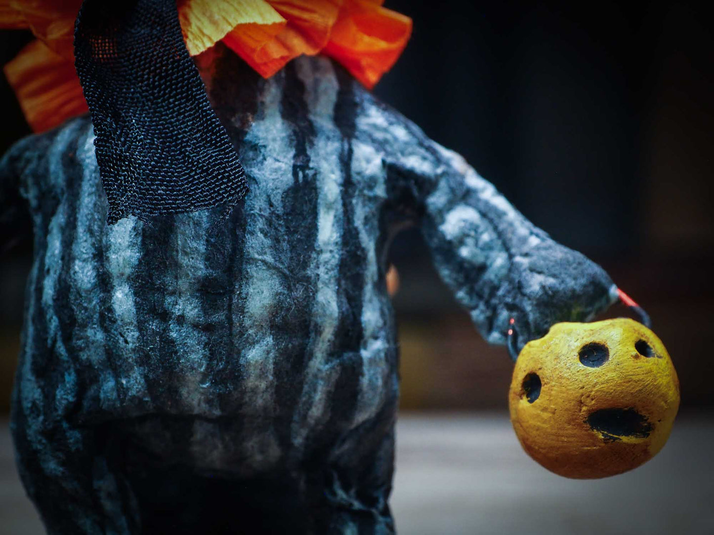 Adorable handmade spun cotton art doll figurines by Idania Salcido (Danita Art) are perfect as Halloween Home Decor. Ghosts, Pumpkins, Witches, Devils and more!