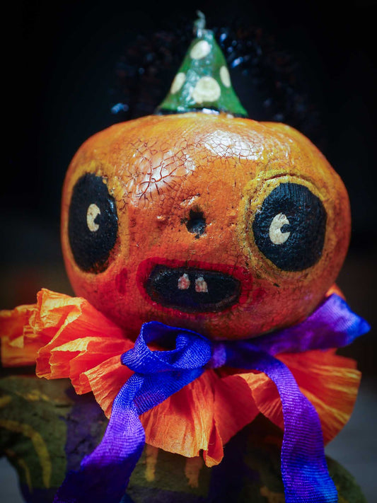 Adorable handmade spun cotton art doll figurines by Idania Salcido (Danita Art) are perfect as Halloween Home Decor. Ghosts, Pumpkins, Witches, Devils and more!