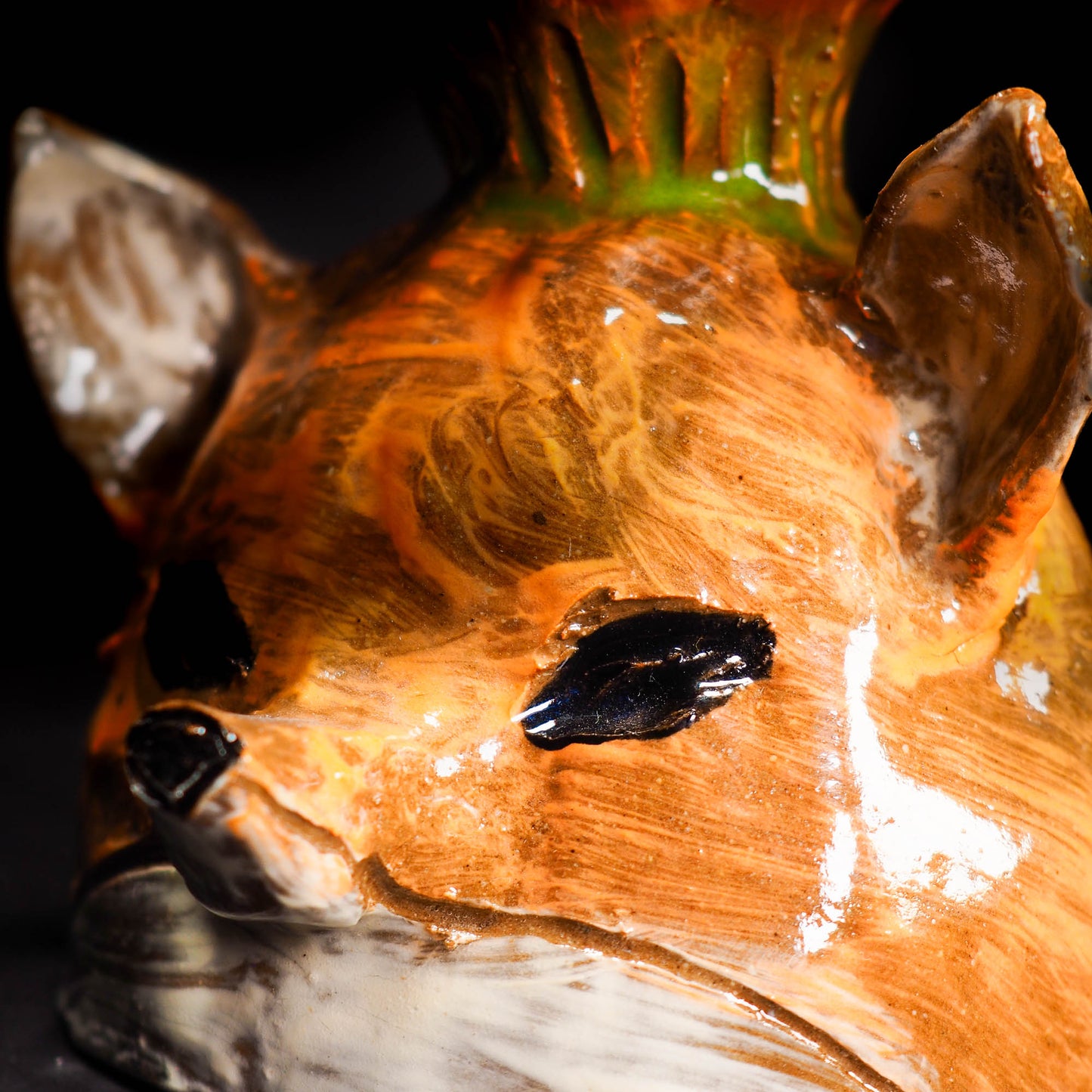 CERAMIC FOX CANDLE HOLDER