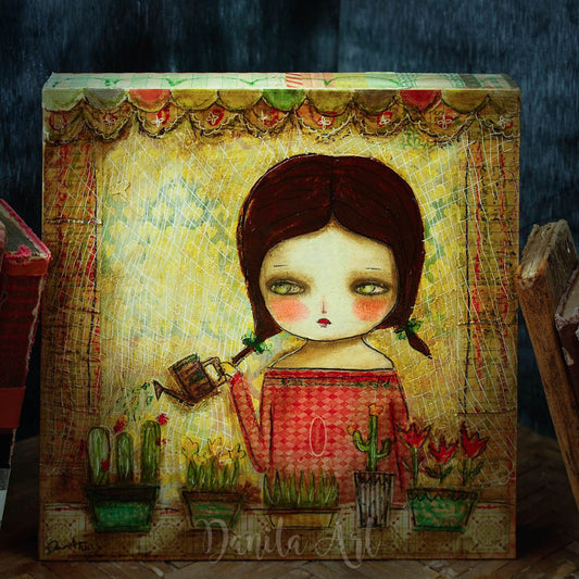 In the garden, Original Art by Danita Art