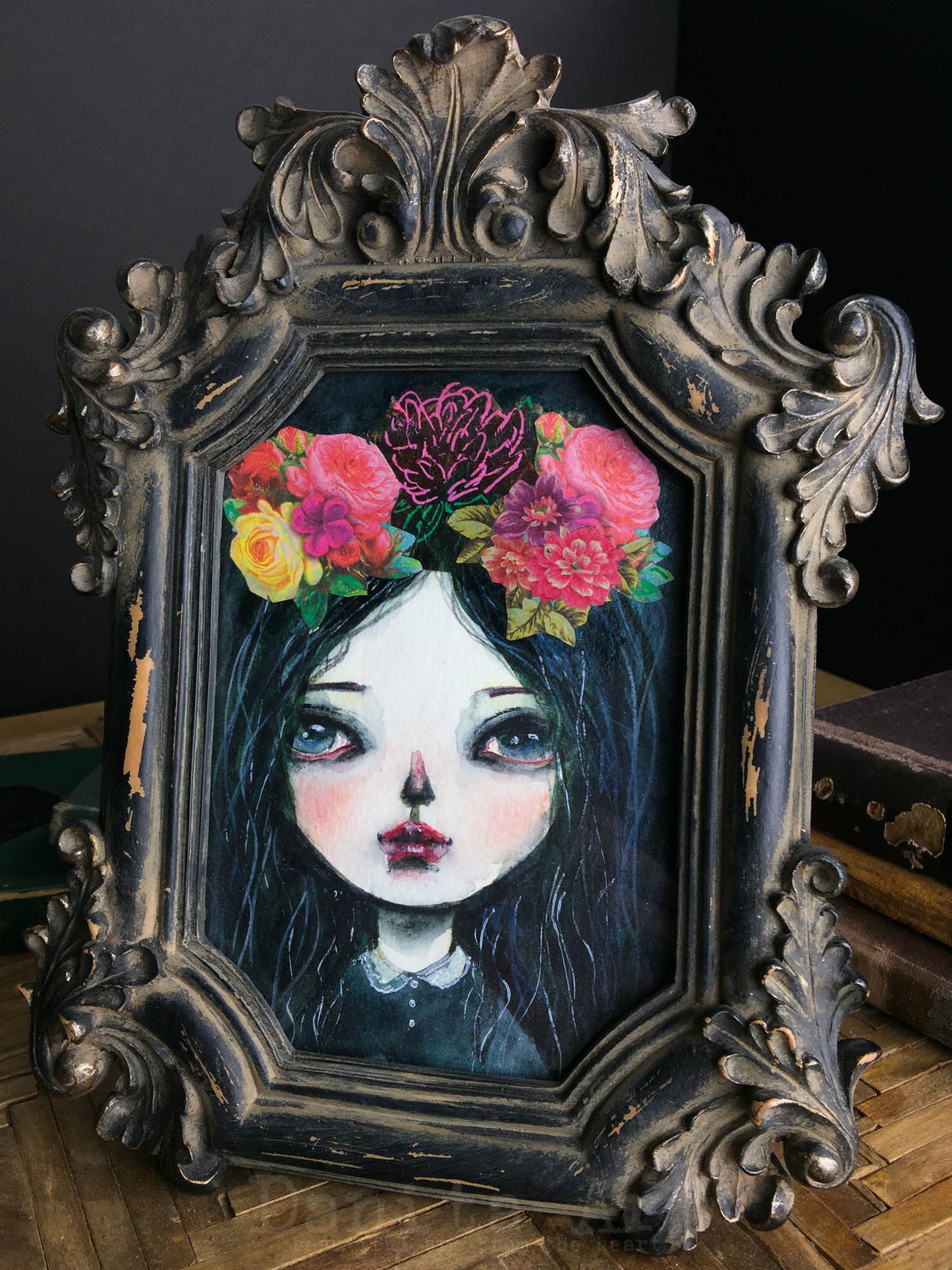 Black Dhalia, Original Art by Danita Art