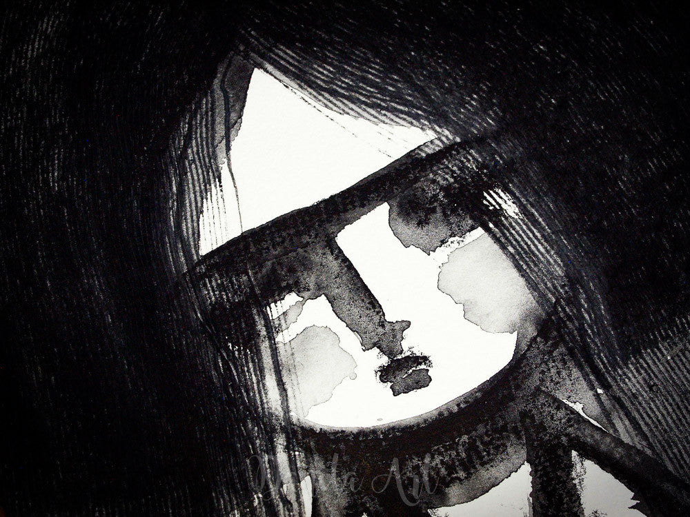 Frida in Black, Original Art by Danita Art