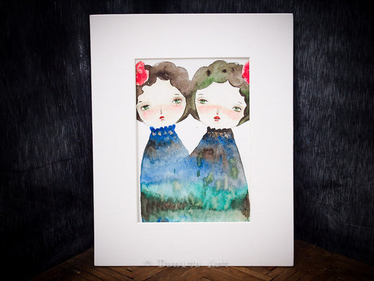 The twins, Original Art by Danita Art
