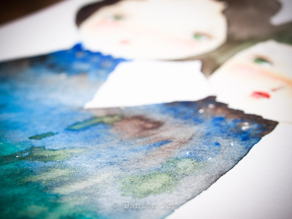 The twins, Original Art by Danita Art