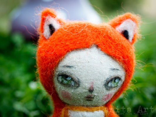 Foxy, the sly fox, Miniature Dolls by Danita Art