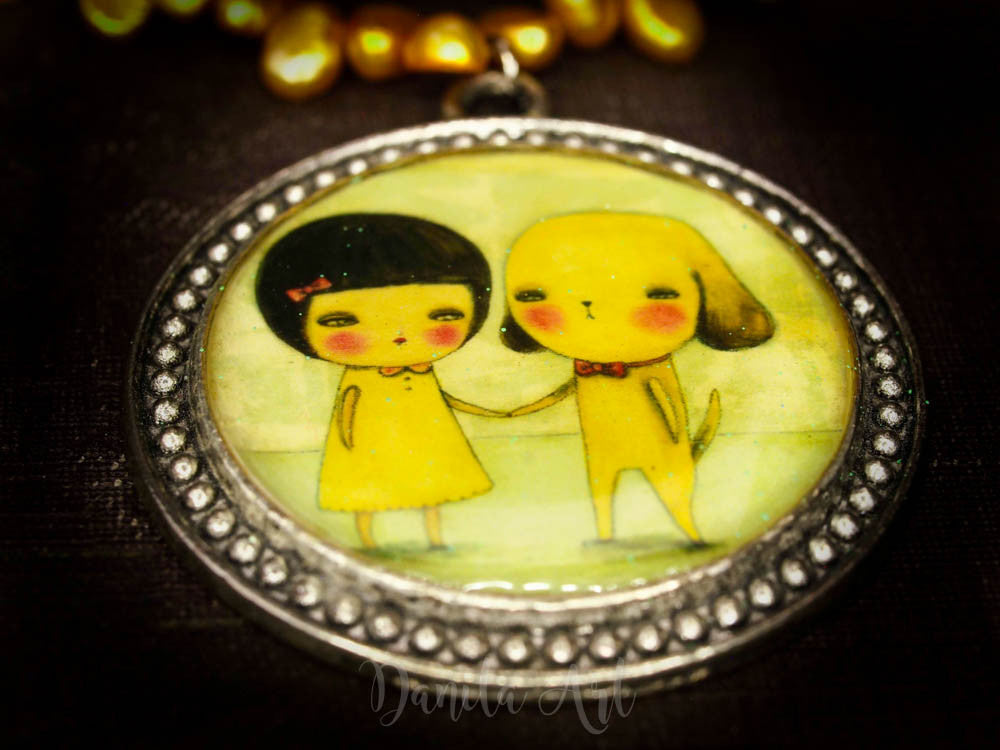 Me and my dog, Jewelry by Danita Art