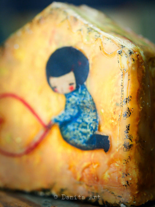 Drawing love, Original Art by Danita Art