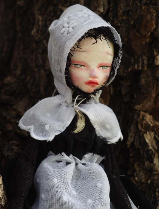 THE WITCH OF SALEM - An original handmade Halloween original art doll by Danita Art