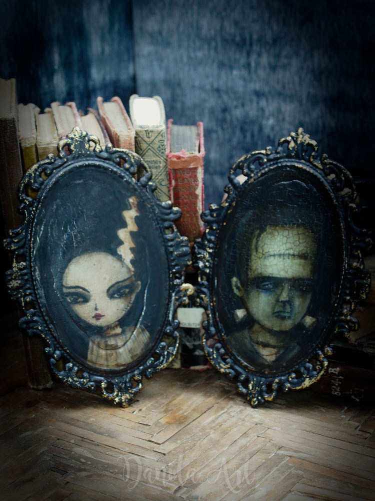 A portrait of a bride, Original Art by Danita Art