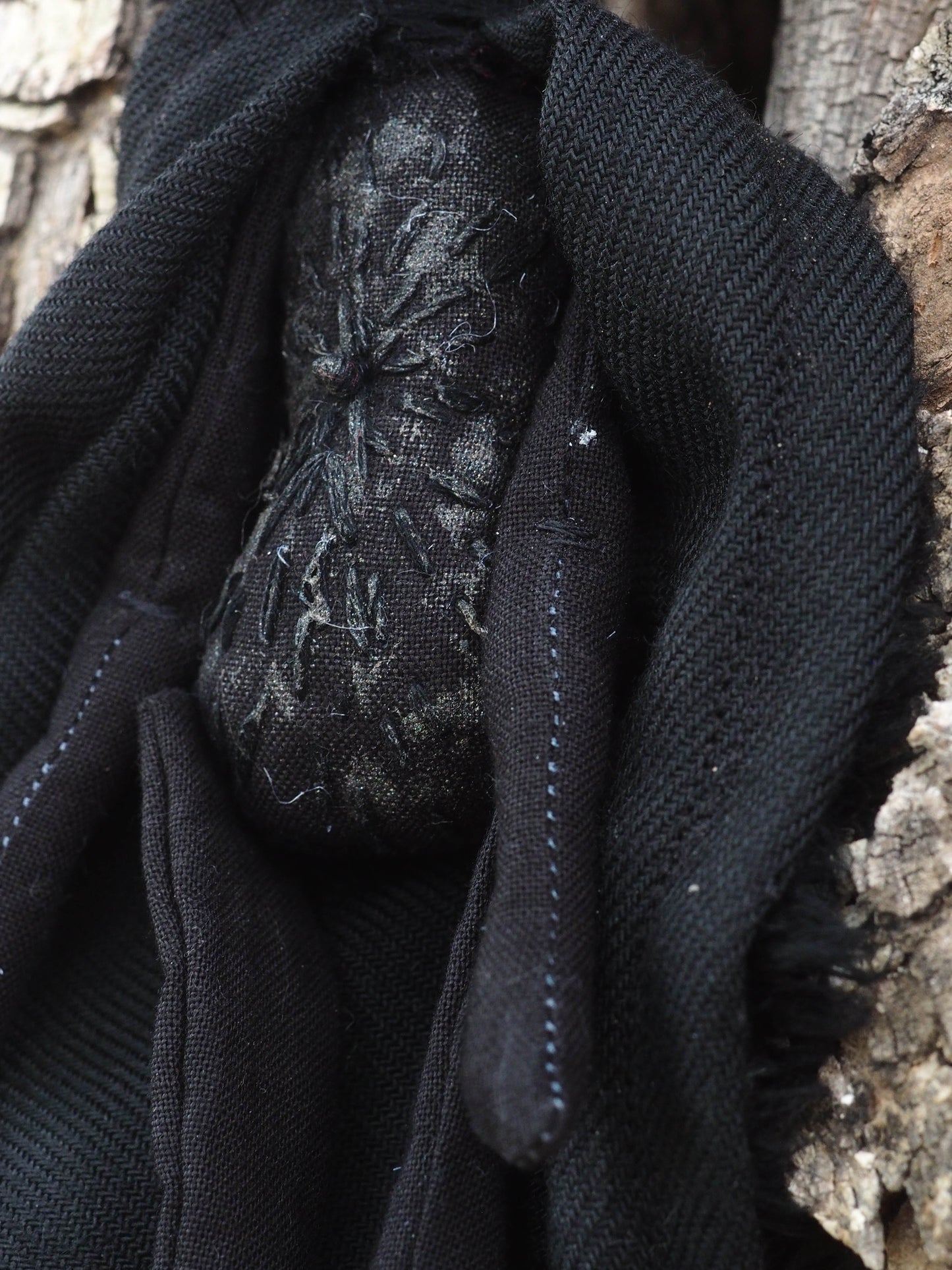 THE PLAGUE DOCTOR is a handmade Halloween art doll created by Danita Art. Using air dried clay, found fabrics and needle stitching for her body, Danita created an amazing original piece of work.