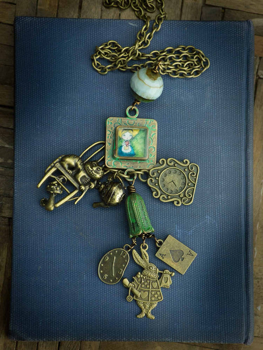 Alice and the wonderland book, Jewelry by Danita Art