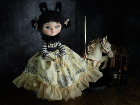 Fluffy bunny, Art Doll by Danita Art