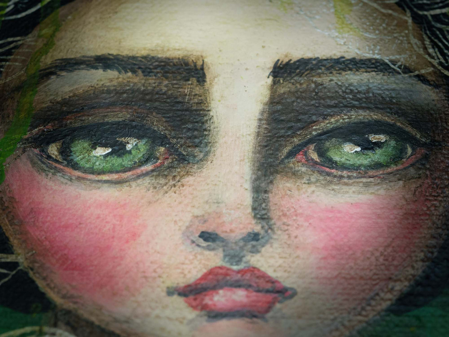 The eyes are the window to the soul of this original painting by Danita