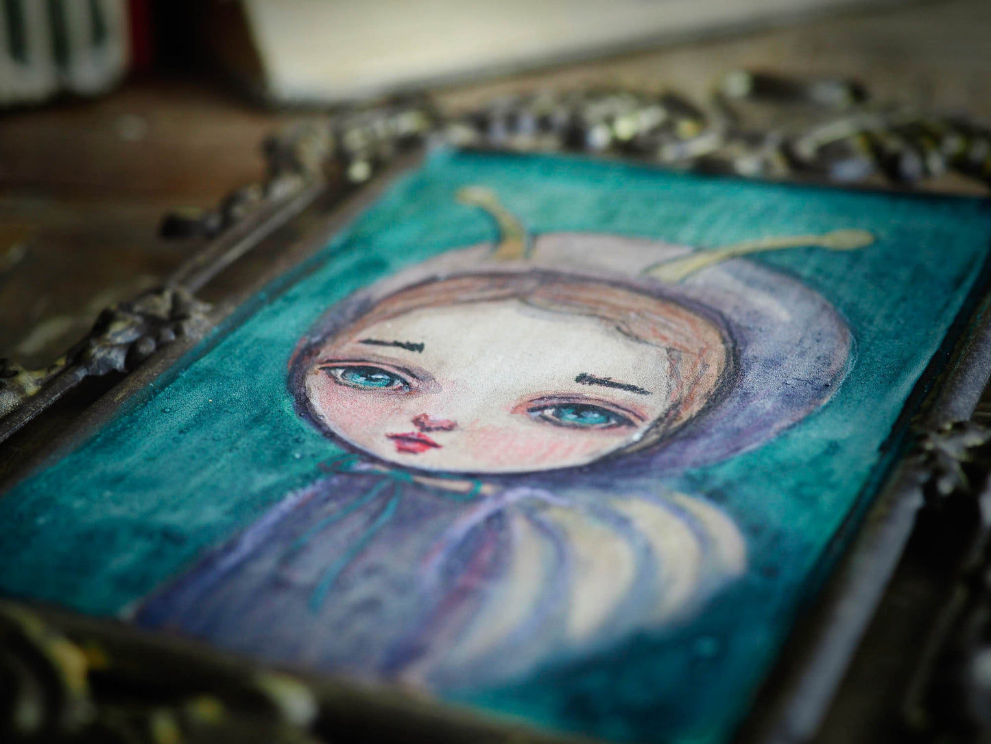 An original mixed media watercolor painting by Danita that can be hanged just about anywhere.