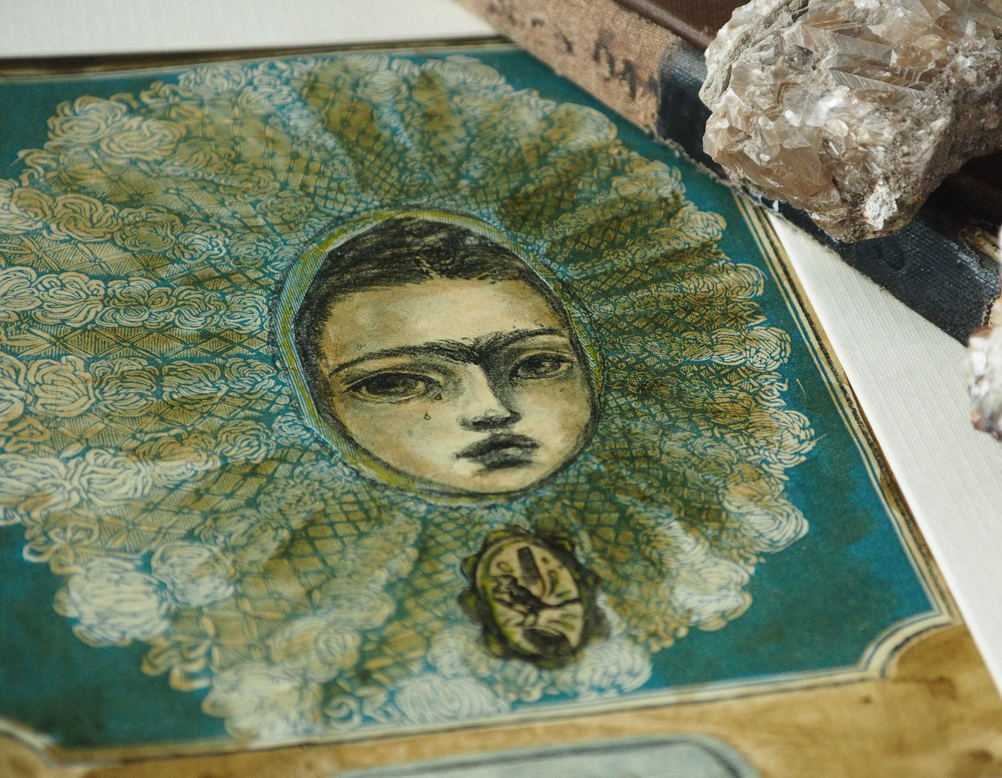 Frida Tehuana, Original Art by Danita Art