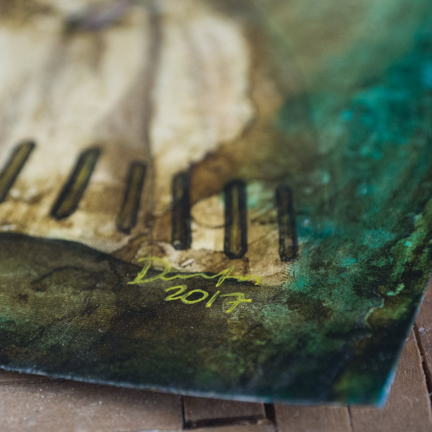 Detail of the Empress, a beautiful mixed media painting by Danita Art.