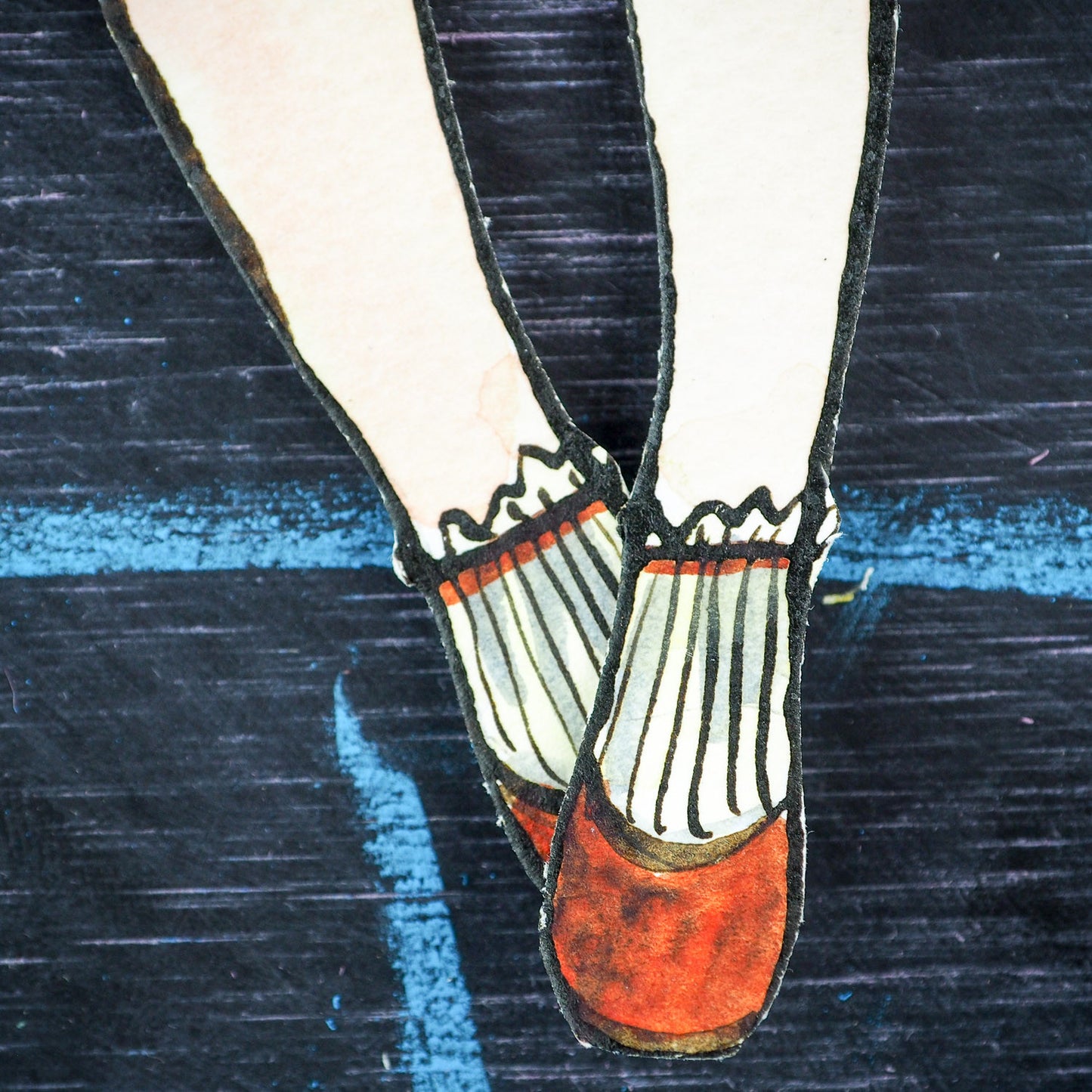 AN ORANGE BALLERINA, Art Doll by Danita Art