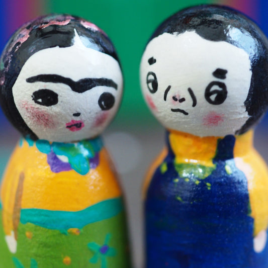 FRIDA AND DIEGO, Miniature Dolls by Danita Art
