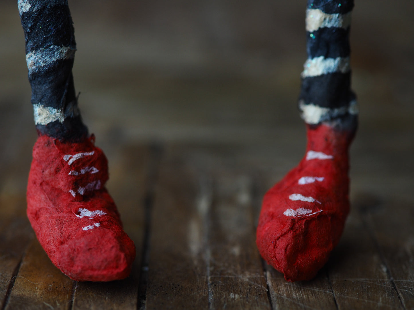 Original Halloween art doll original creation by Danita Art. Paper Clay, sculpted and painted in a spooky whimsical unique work of art. jack-o-lantern pumpkin skull