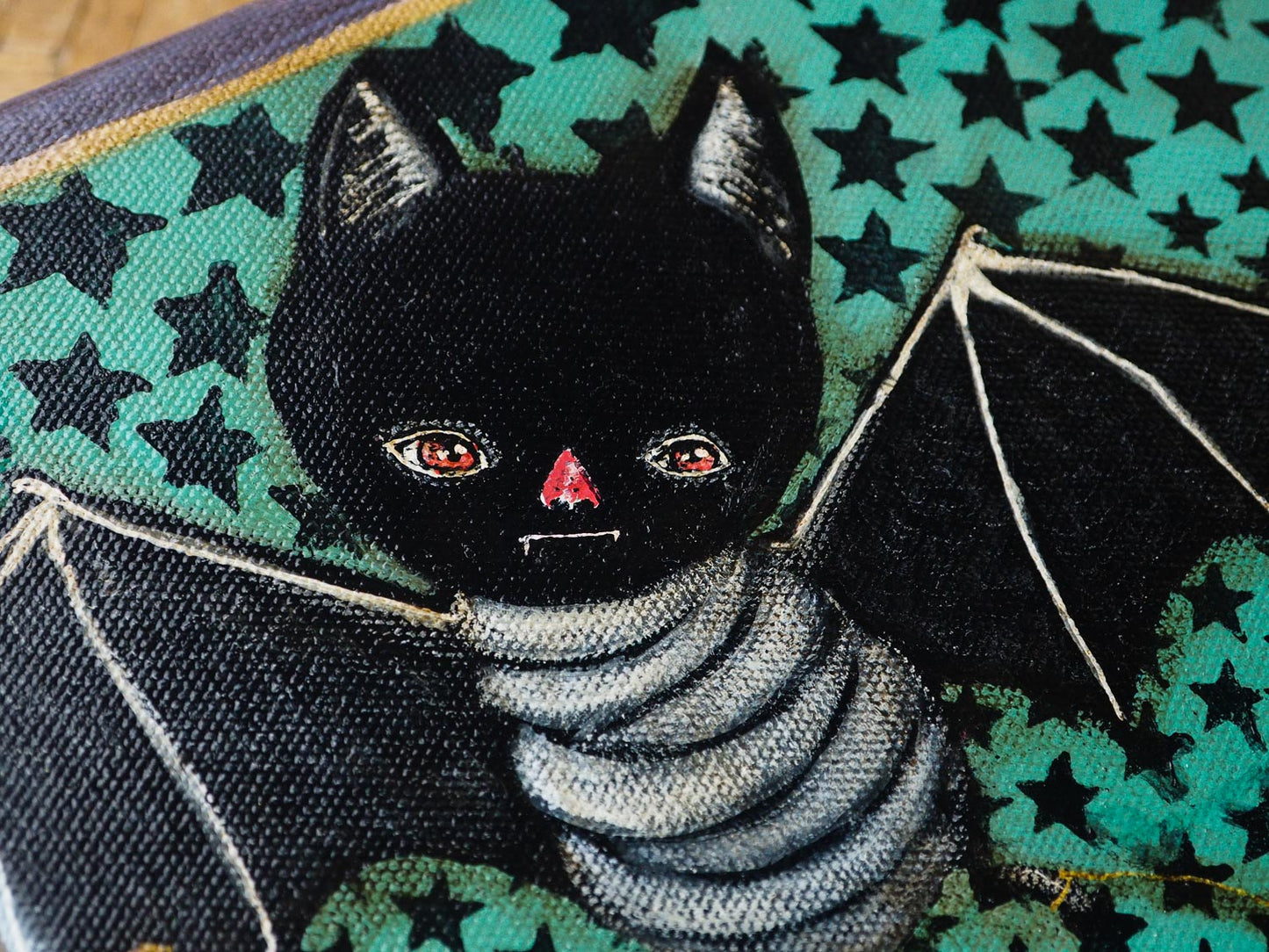 AN UNUSUAL PET- An original Halloween painting by danita, Original Art by Danita Art