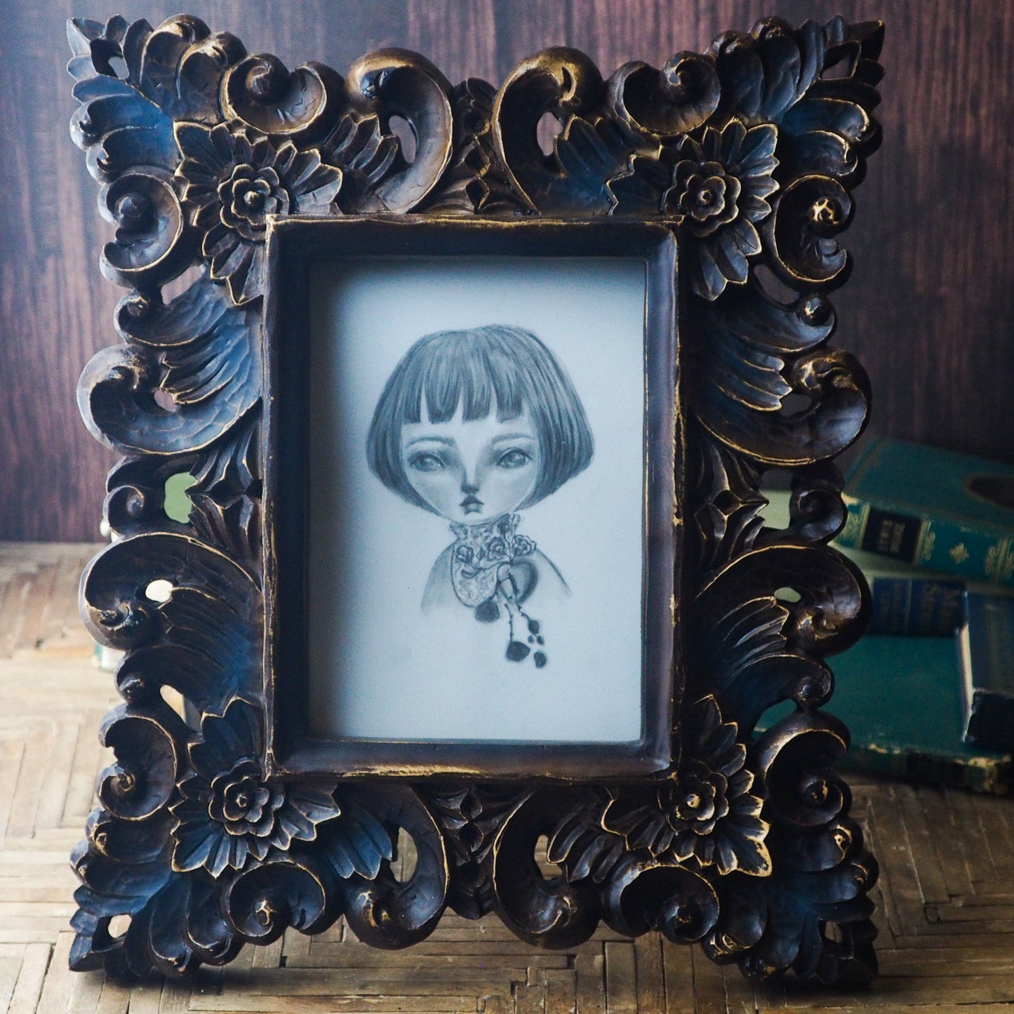 BLACK ROSES, Original Art by Danita Art