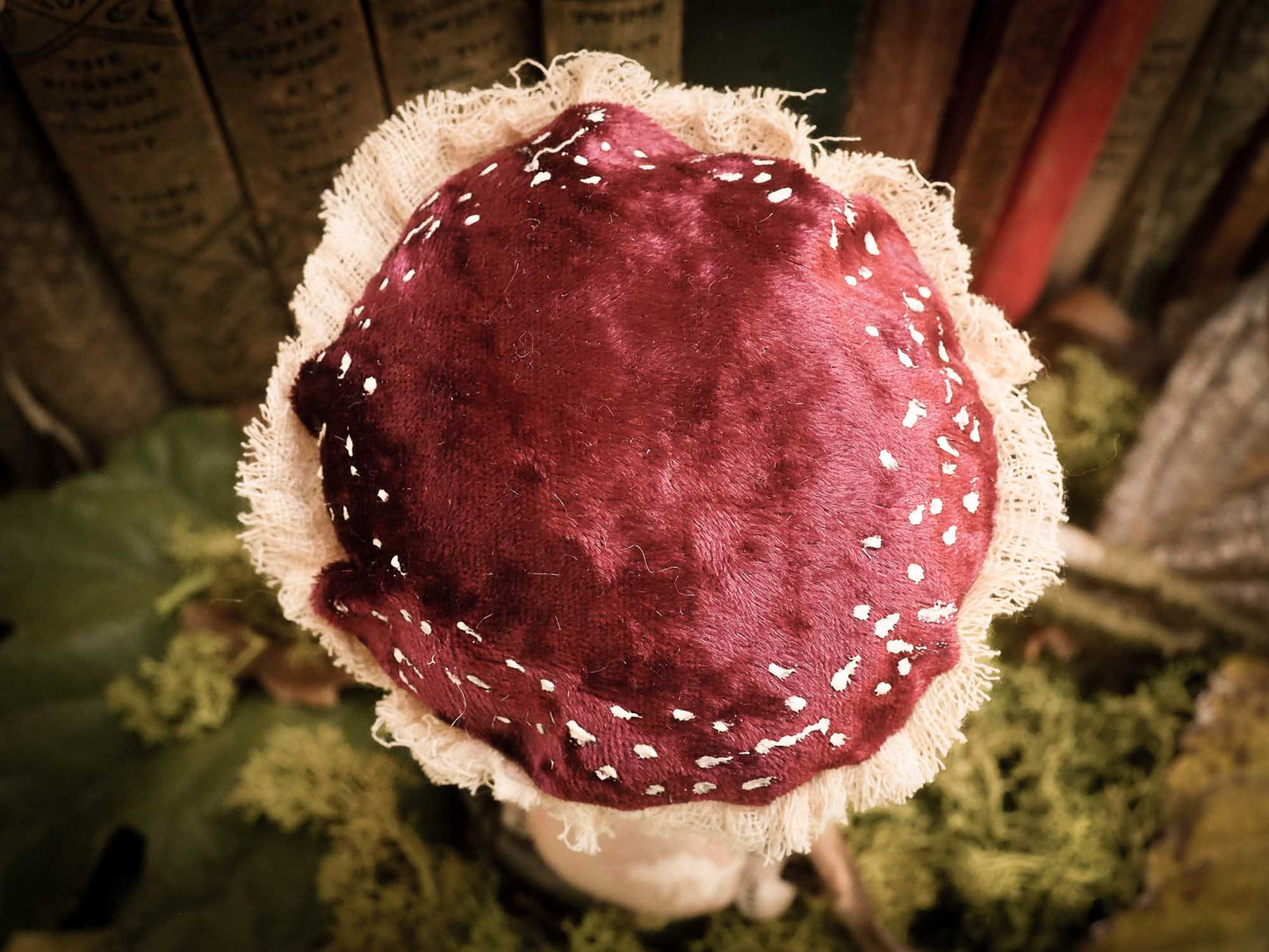 An original handmade art doll by Danita Art, made with original patterns, organic fabric dyed using only natural ingredients like avocado peels, walnuts and marigolds. Each mini art doll in this toy collection is a mini work of huggable fabric art that will be treasured by any collector of Danita's melancholic and fantastic work.