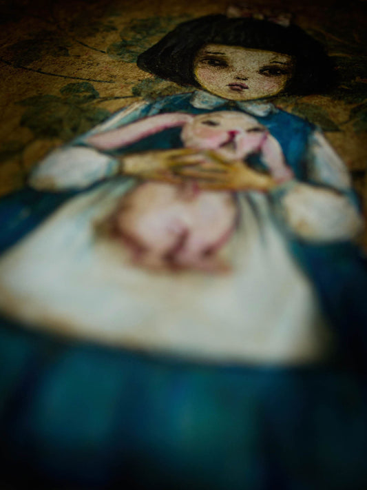 Alice and the rabbit, Original Art by Danita Art