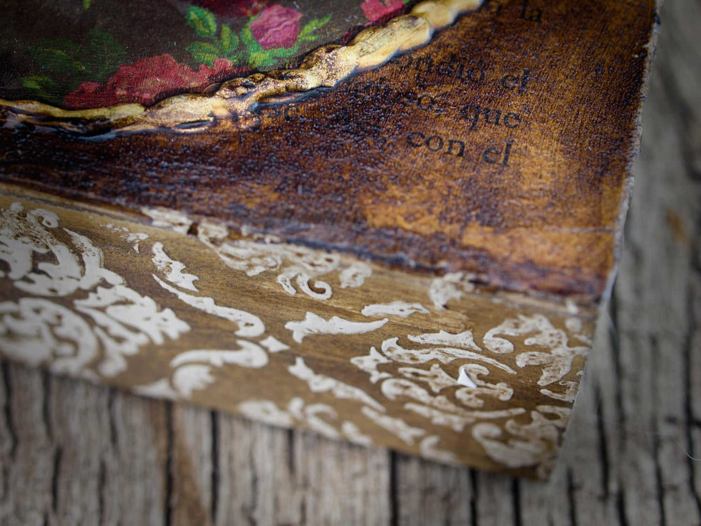 Alice's constant companion on her adventures, the Cheshire Cat is constantly appearing and disappearing when Alice least expects it, and he is grinning a smile without a cat on this painting inspired by Wonderland, created by Danita.