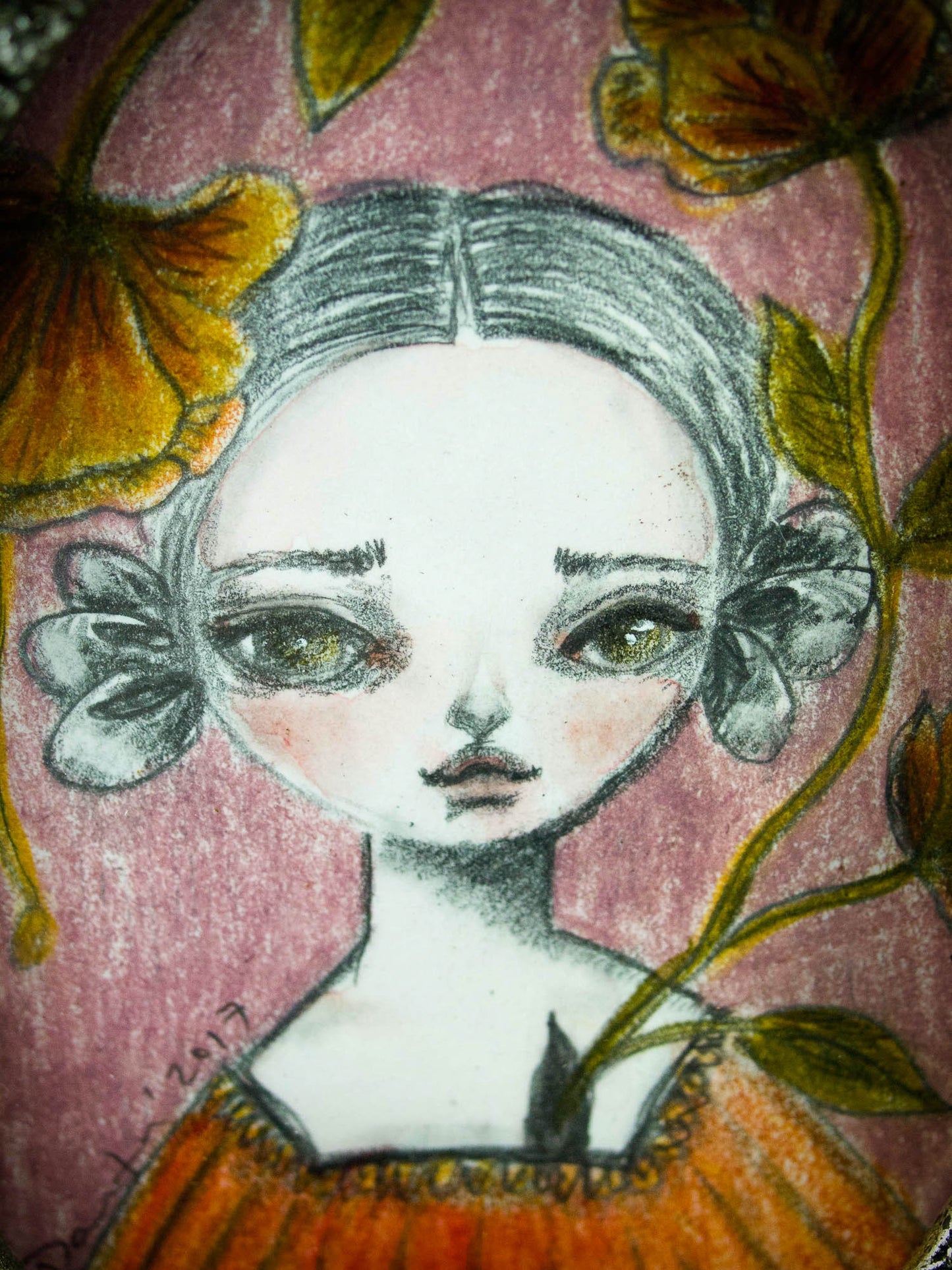 Flowers from the heart, Original Art by Danita Art