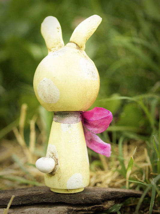 Little and cute woodland animals gather at Danita Art's as Wood Kokeshi Art Dolls, like these Easter bunny rabbits looking for a forever home.