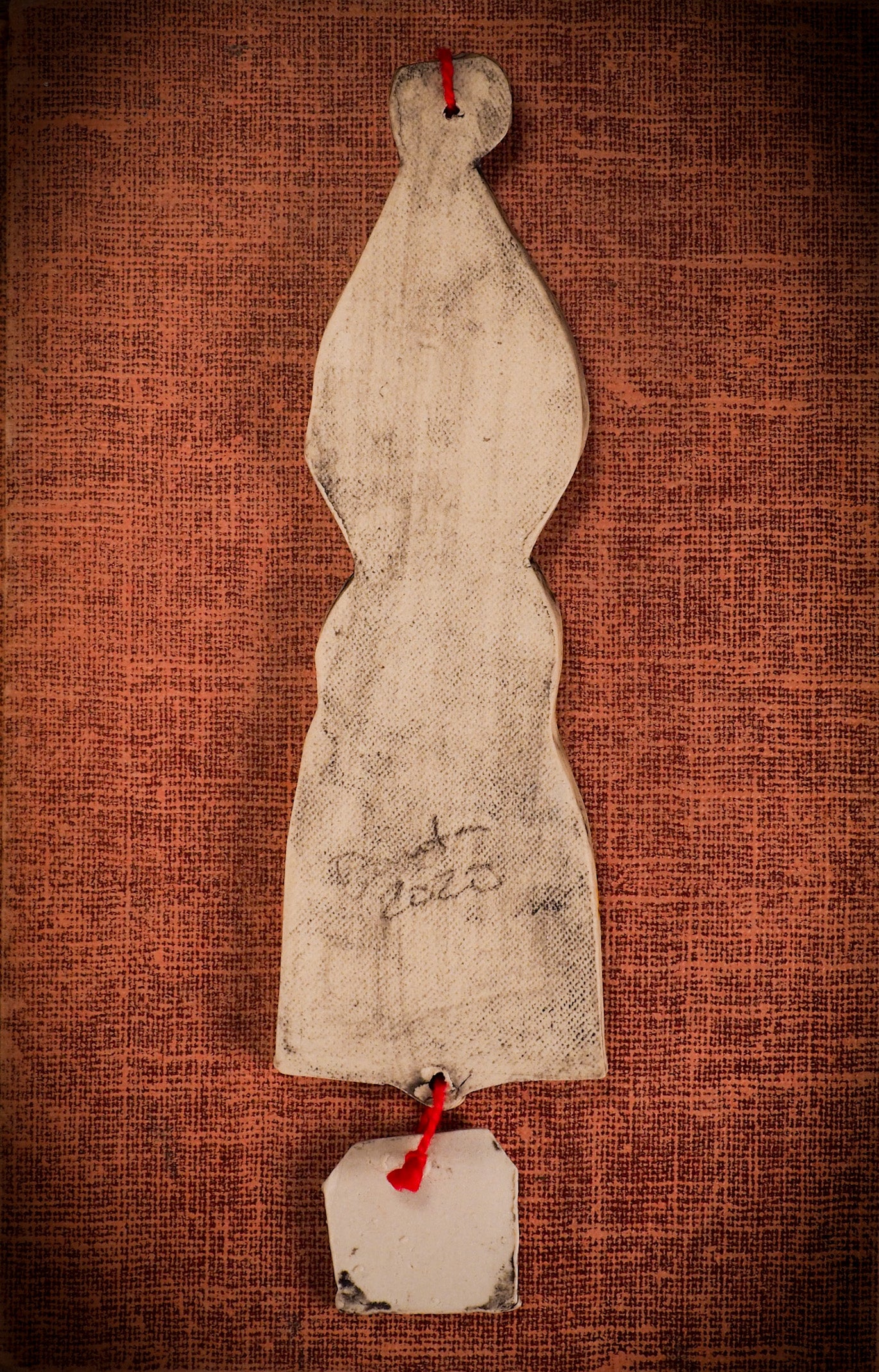 An original Christmas Holiday tree round glazed ceramic ornament handmade by Idania Salcido, the artist behind Danita Art. Glazed carved sgraffito stoneware, hand painted and decorated, it is illustrated by hand with snowmen, Christmas trees, Santa Claus, angels and snow balls and winter themes.