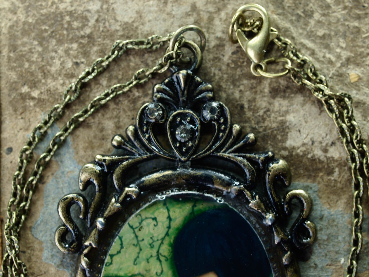 Sleeping beauty is waiting for the time when she will awake on this original handmade necklace by Danita Art