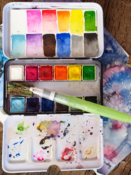 Prima marketing watercolor confections painting travel kit by Danita, Original Art by Danita Art