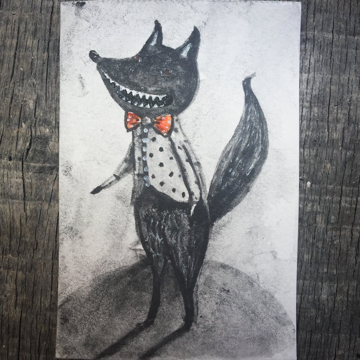 Werewolf Danita Drawlloween Illustration Watercolor Graphite Drawing Halloween Painting Illustration Art