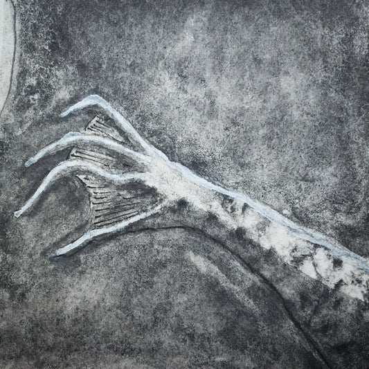 Darknita Danita Monster Creature Black Lagoon Watercolor Graphite Pencil Drawing ACEO Card Original Halloween Illustration