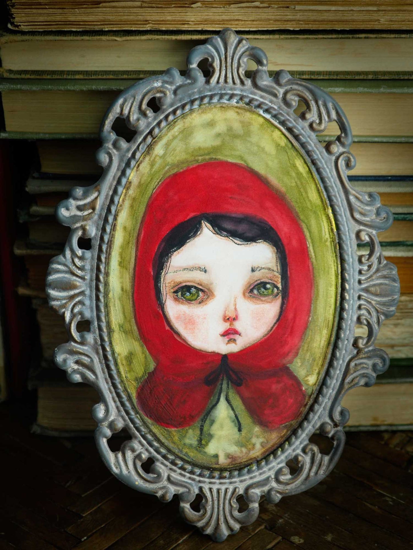 Little red riding hood, Original Art by Danita Art