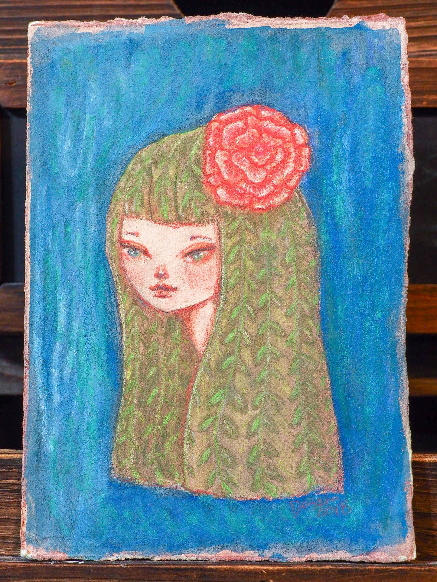 NATURE'S HAIR - An original watercolor by Danita, Original Art by Danita Art