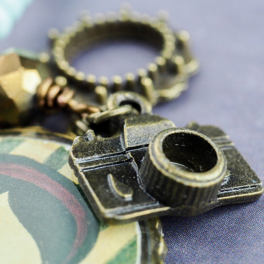 The Photographer - Jade and turquoise necklace by Danita, Jewelry by Danita Art