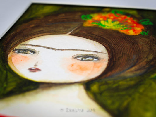 Frida in the jungle, Original Art by Danita Art