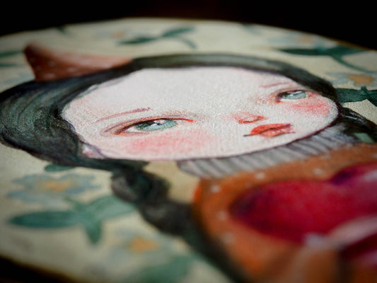 APRIL - An original watercolor painting by Danita Art, Original Art by Danita Art