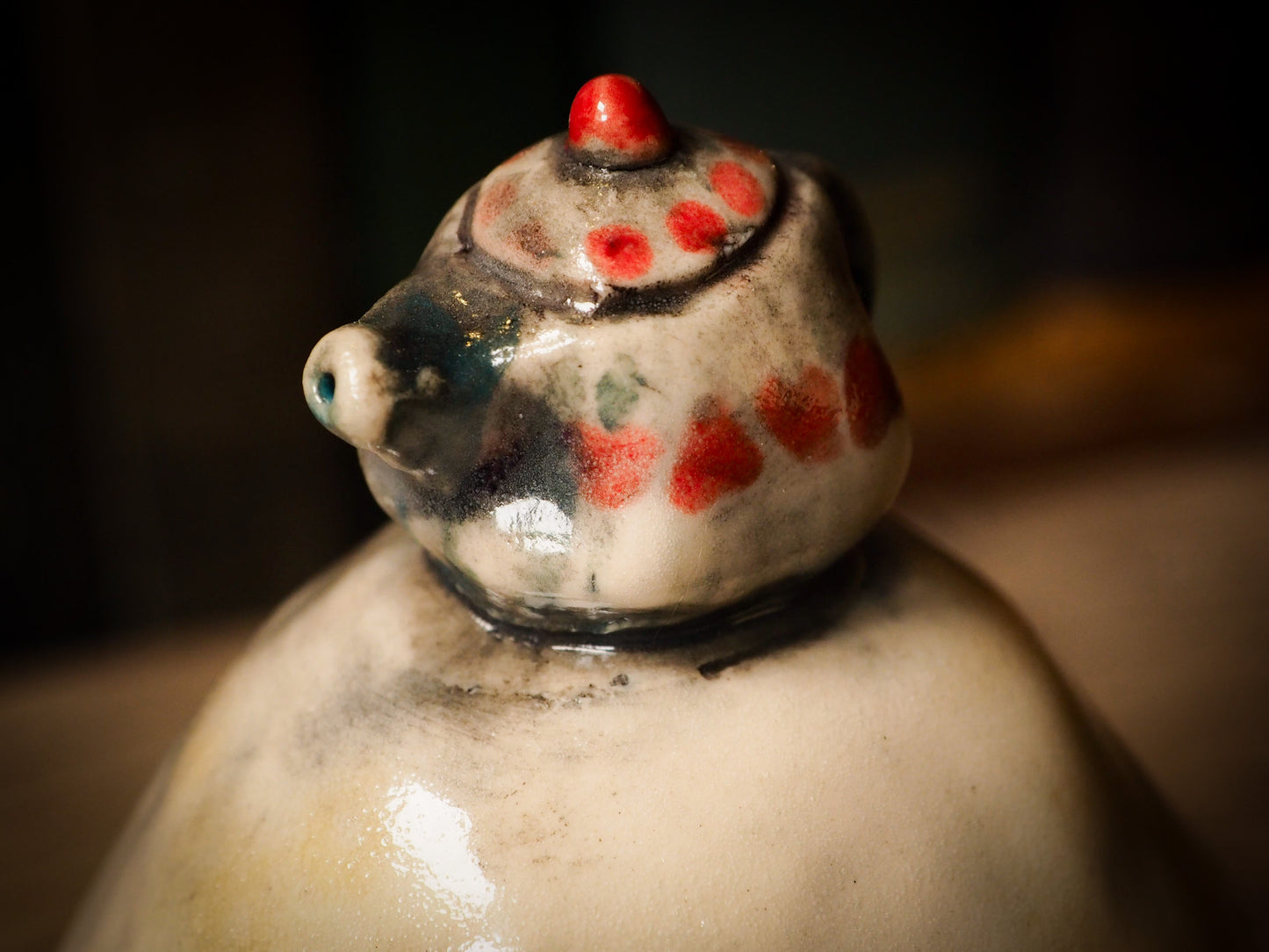 Humpty Dumpty vintage egg ceramic figure inspired by Alice in Wonderland made by Idania Salcido, the mixed media artist and ceramist behind Danita Art. Earth clay is hand sculpted and glazed and kiln fired to create a ceramic home decor heirloom figurine. Each unique art piece is a one of a kind fine pottery artwork.