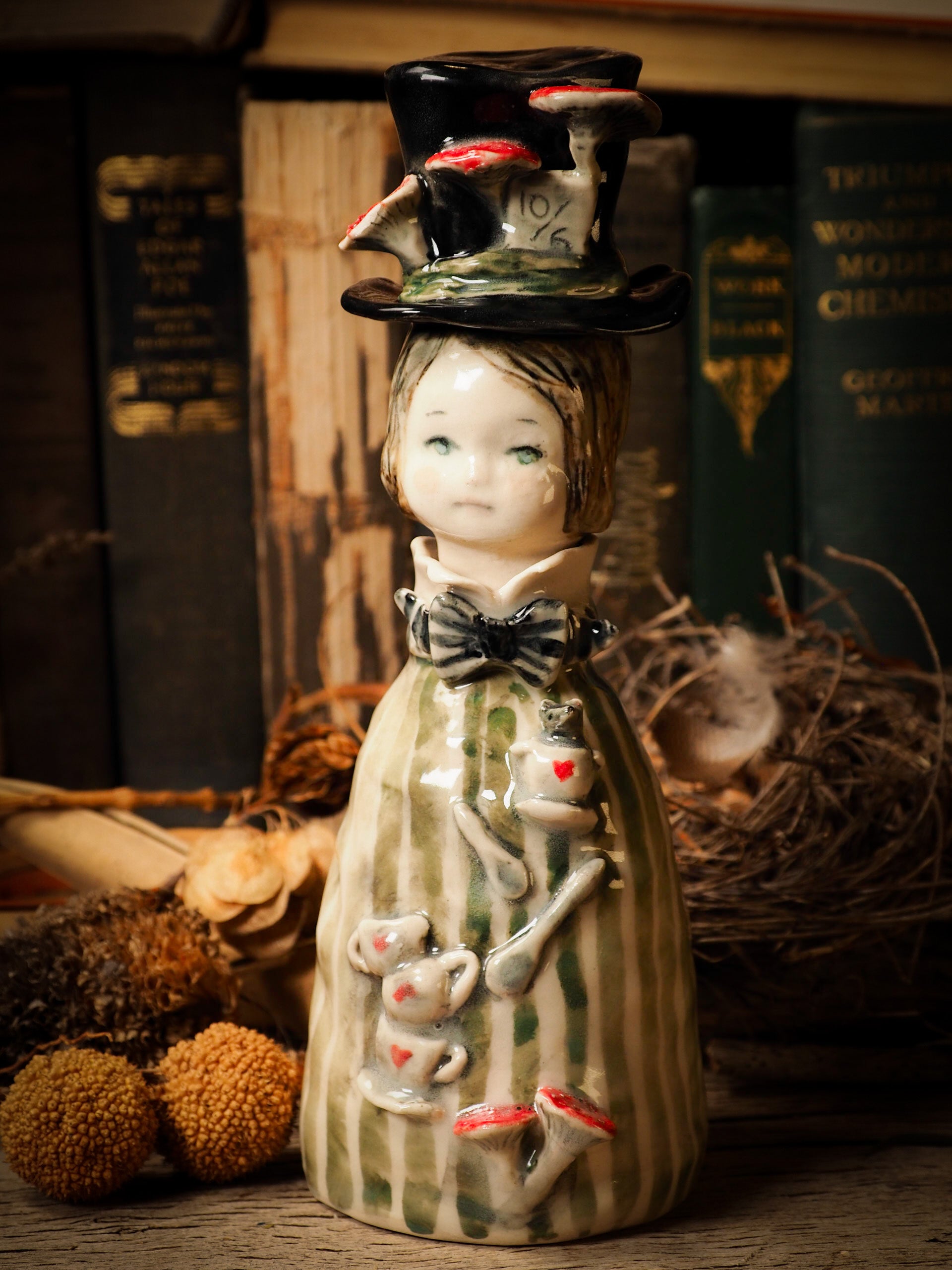 alice in wonderland plant pot Alice in wonderland ceramic sculpture by Idania Salcido Danita Art – IDANIA SALCIDO