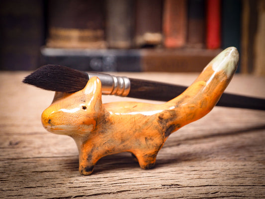 RED FOX #10 - ARTISTS BRUSH AND PENCIL HOLDER