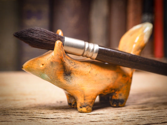 RED FOX #09 - ARTISTS BRUSH AND PENCIL HOLDER