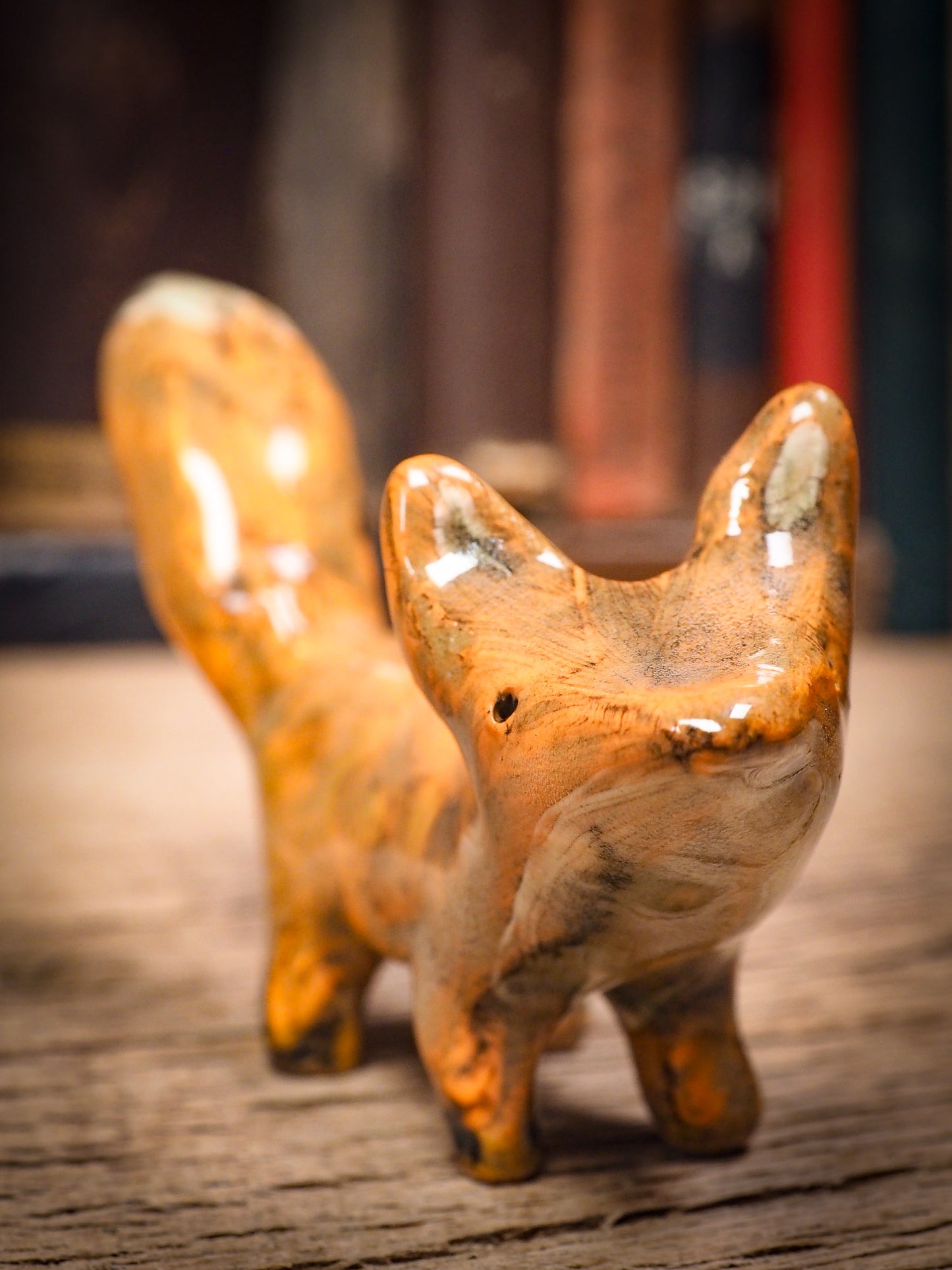 Original handmade ceramic artist color pencil brush holder fox by Idania Salcido, Danita Art. Unique ceramic art designed and hand built Idania Salcido. A beautiful handmade touch to any artist's studio with handmade glazed ceramic good for watercolors acrylics inks and oil paints. Clean with water or mineral spirits.