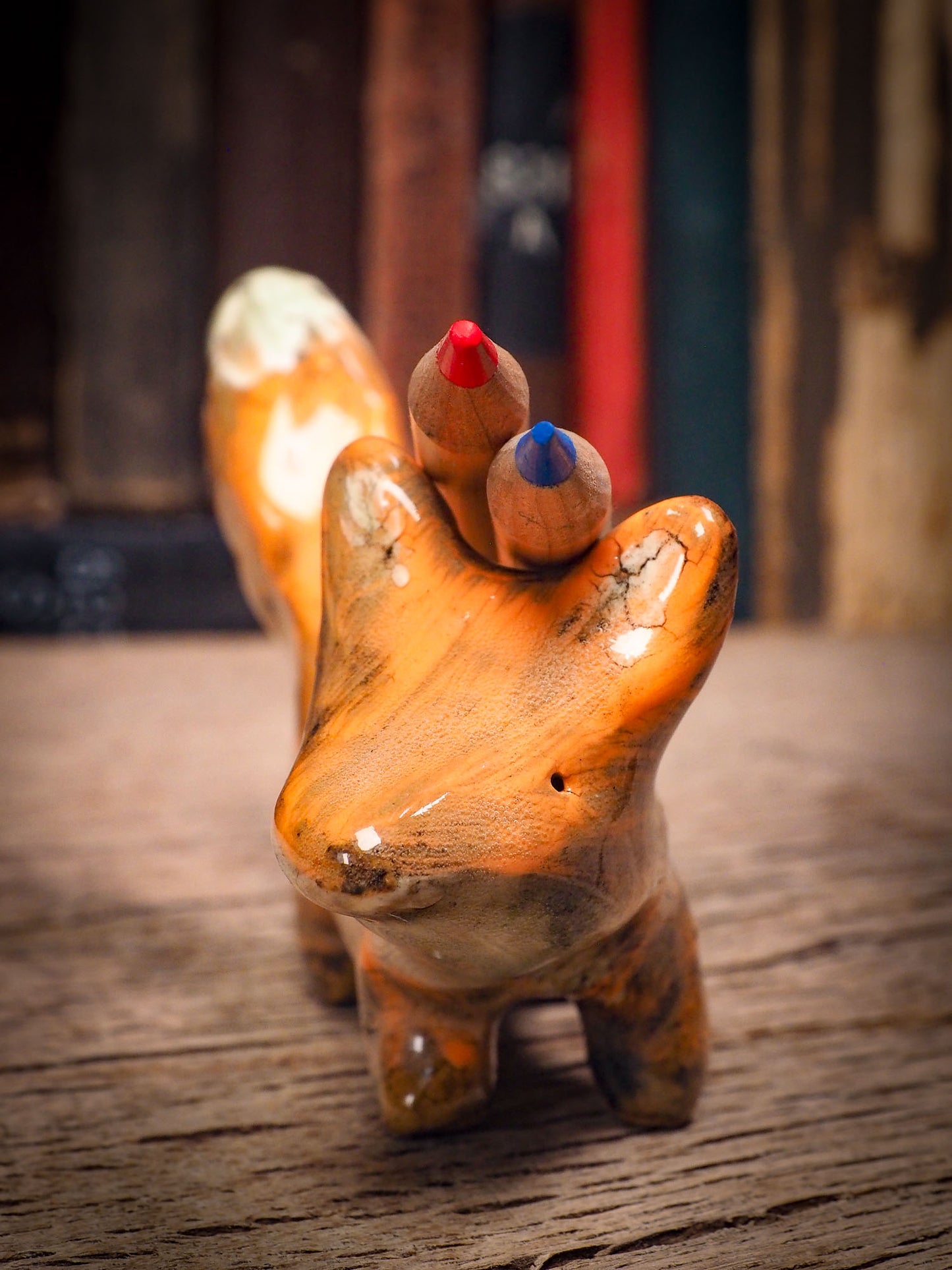 RED FOX #05 - ARTISTS BRUSH AND PENCIL HOLDER