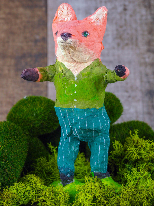 NICK THE FOX - An original spun cotton art doll by Danita, Art Doll by Danita Art