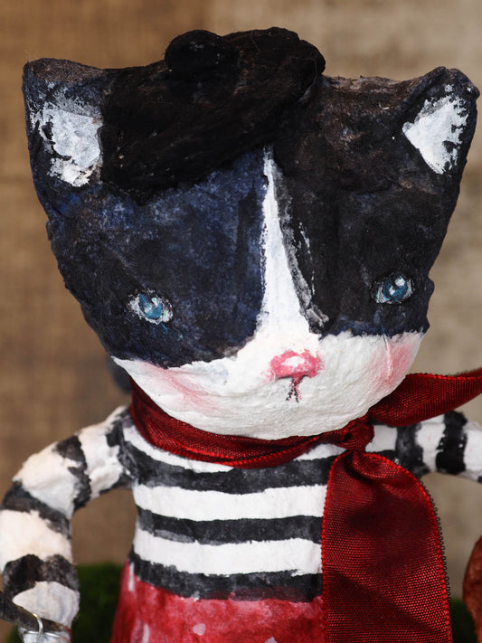 piCATsso - A lovely artist cat doll by Danita, Art Doll by Danita Art