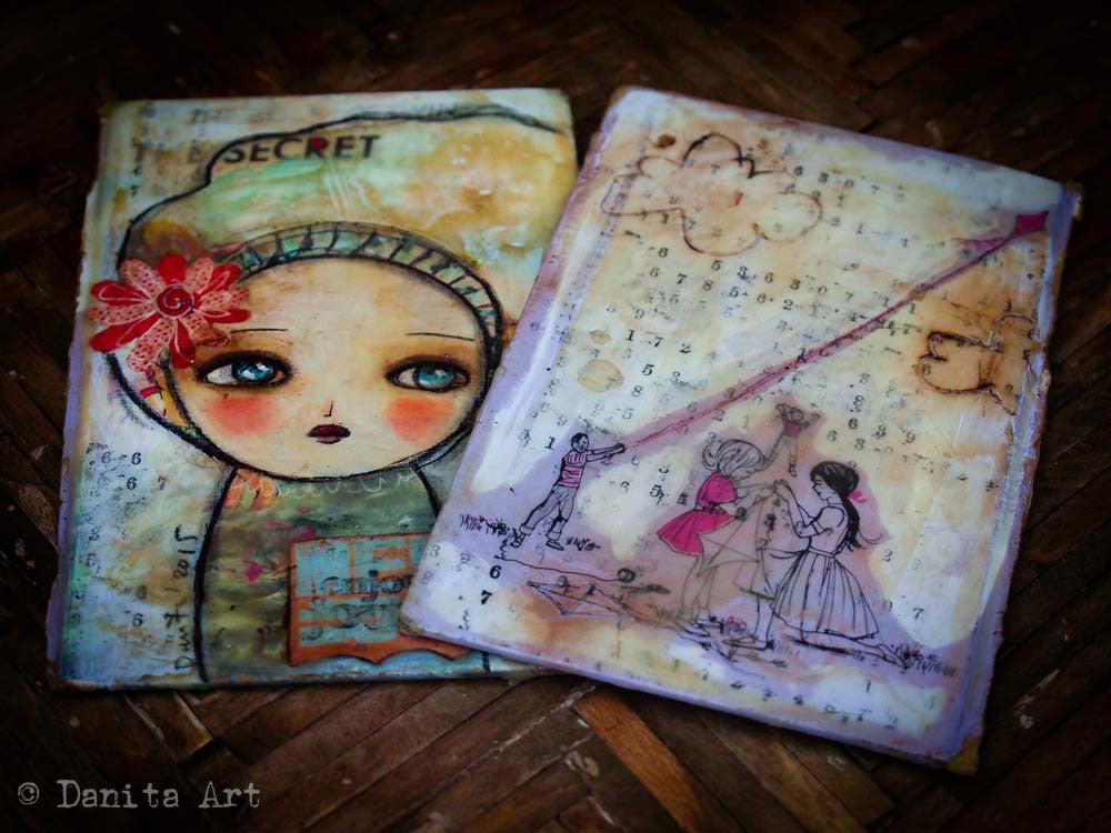 Original beeswax art journal, an upcycled antique book, Art Journal by Danita Art